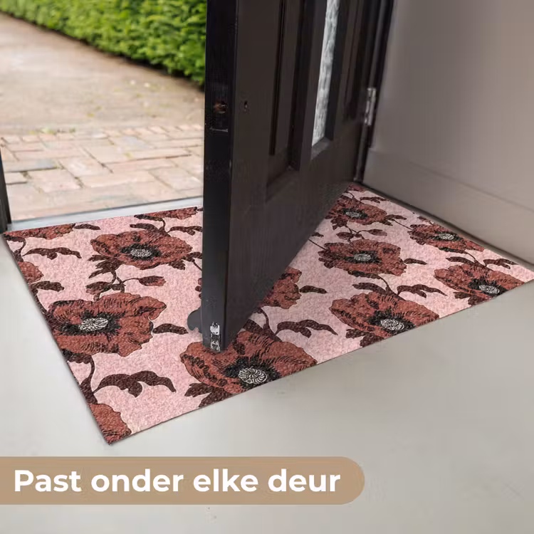 Bloemen - Retro - Rood Deurmat klein 898 -USP_NL