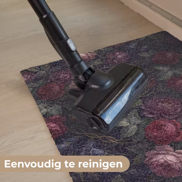 Bloemen - Rood - Klassiek - Donker - Patroon Deurmat klein -reinigen_NL
