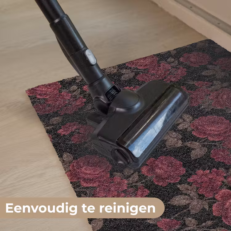 Bloemen - Roos - Patroon - Klassiek - Rood Deurmat klein -reinigen_NL
