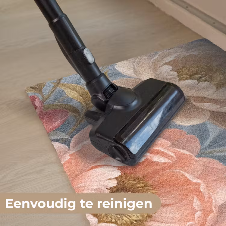 Bloemen - Roze - Beige - Modern - Natuur Deurmat klein -reinigen_NL