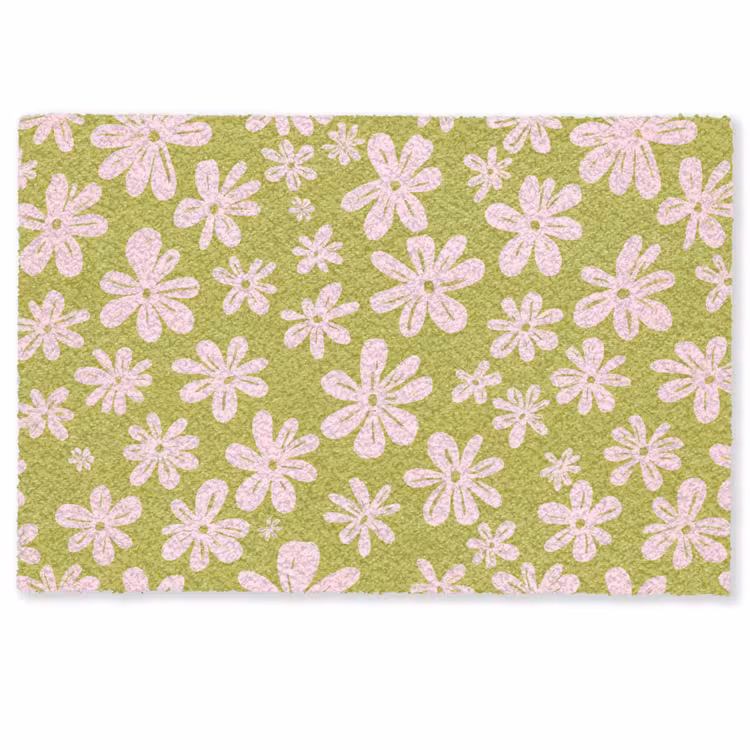 Bloemen - Roze - Getekend - Patroon Deurmat klein -zkaufland3d