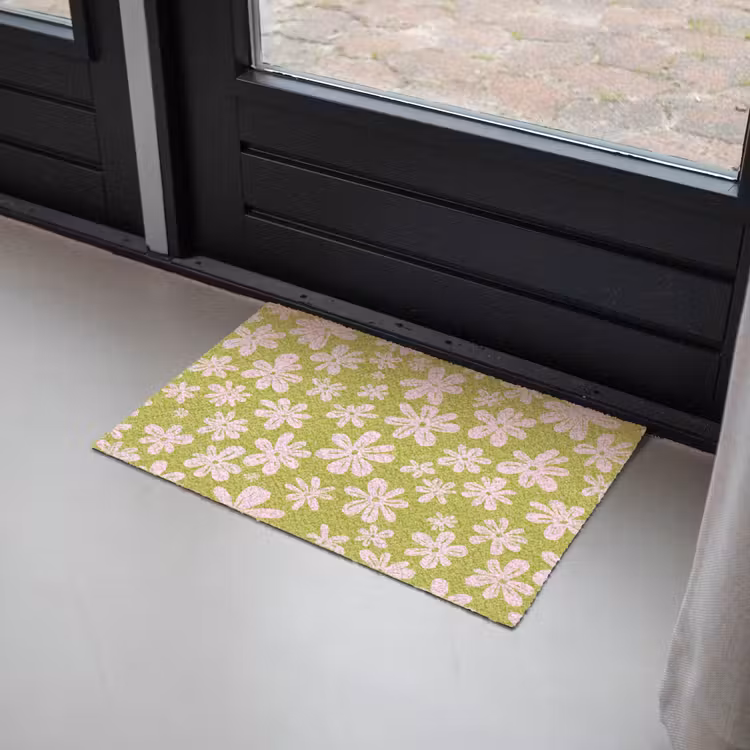 Bloemen - Roze - Getekend - Patroon Deurmat klein -sfeer2