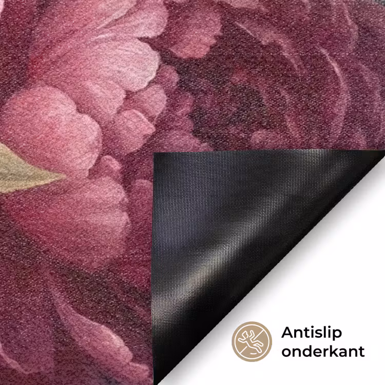 Bloemen - Roze - Klassiek - Natuur Deurmat klein -antislip_NL