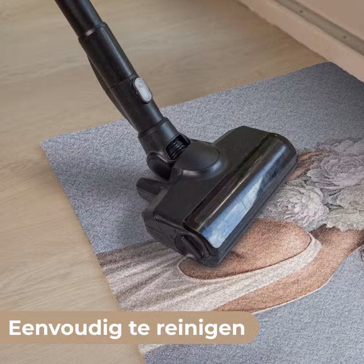 Bloemen - Vrouw - Wit Deurmat klein -reinigen_NL