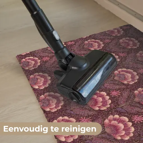 Bloemen - Waaier - Paars Deurmat klein 898 -reinigen_NL