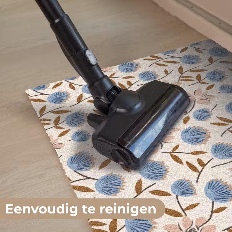 Bloemen - Wild - Blauw Deurmat klein 898 -reinigen_NL