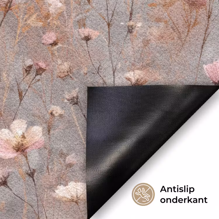 Bloemen - Wild - Pastel Deurmat klein 898 -antislip_NL