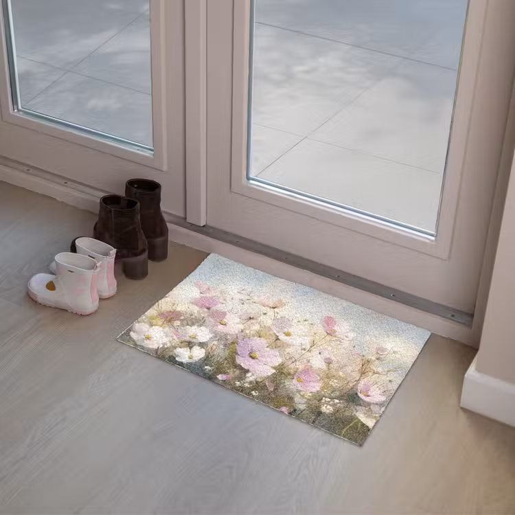 Bloemenveld - Lichte tinten - Geschilderd Deurmat klein -sfeer3