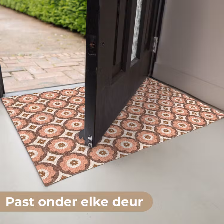 Bloemvormen - Patroon - Roze - Vintage Deurmat klein -USP_NL