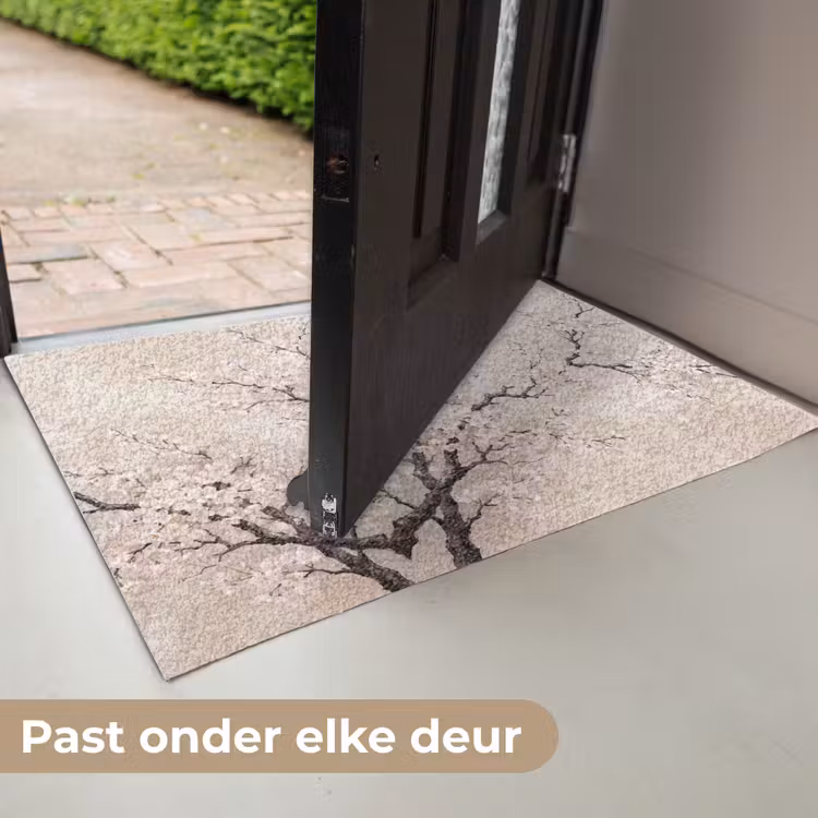 Bloesem - Illustratie - Taupe Deurmat klein -USP_NL