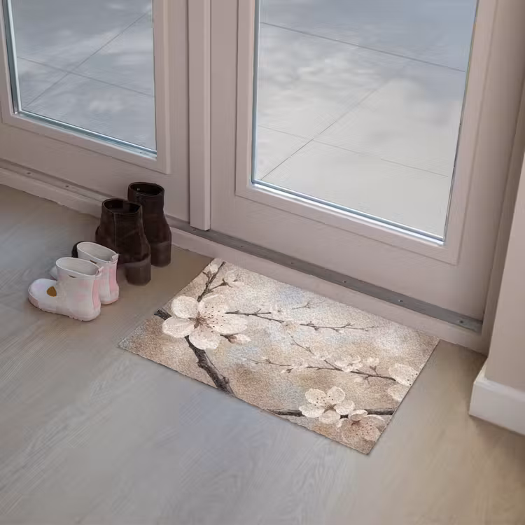 Bloesem - Takken - Schilderij - Beige - Serene Deurmat klein -sfeer3