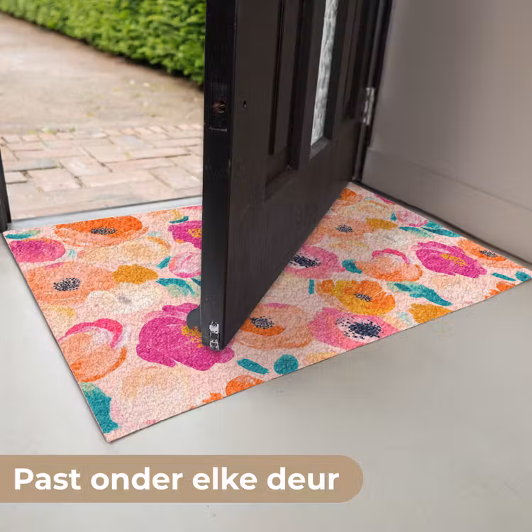 Bloesems - Vrolijk - Kleurrijk Deurmat klein 898 -USP_NL