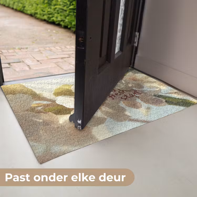Bloesems - Zonlicht - Quote - Wit Deurmat klein -USP_NL