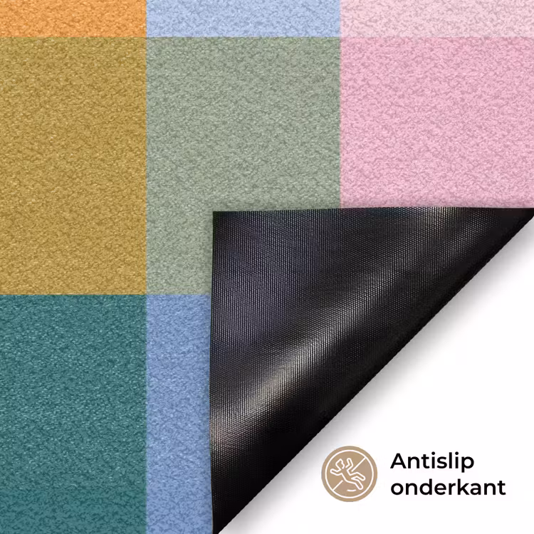 Blokken - Vierkant - Patroon - Gekleurd Deurmat klein -antislip_NL