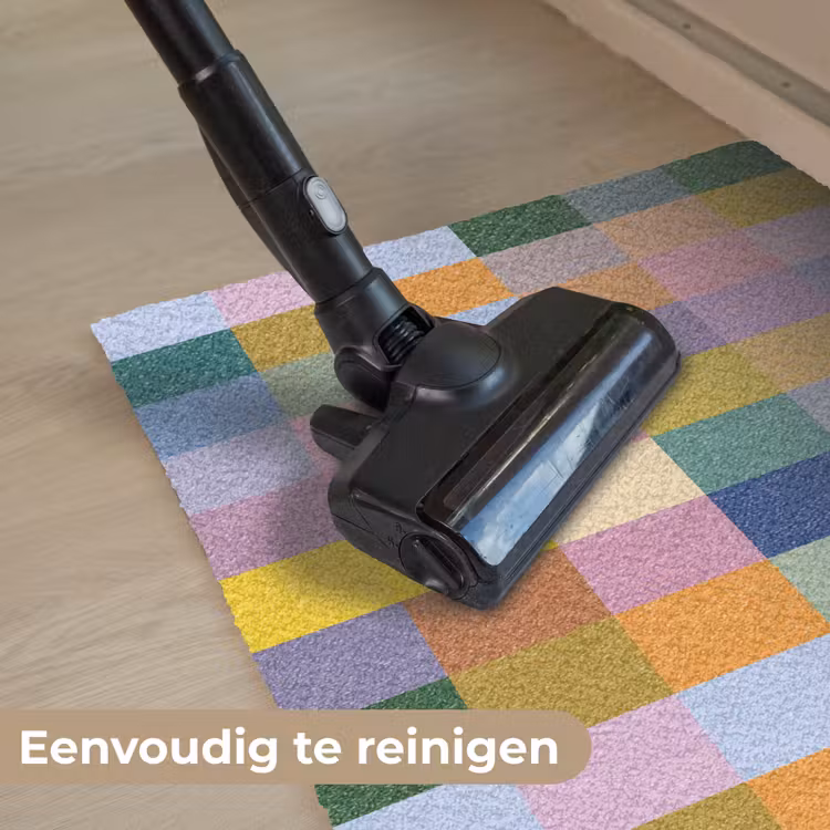 Blokken - Vierkant - Patroon - Gekleurd Deurmat klein -reinigen_NL