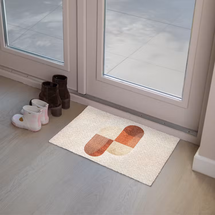 Bogen - Beige - Vormen Deurmat klein -sfeer3