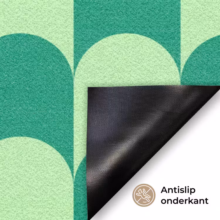 Bogen - Groen - Gestapeld Deurmat klein 898 -antislip_NL