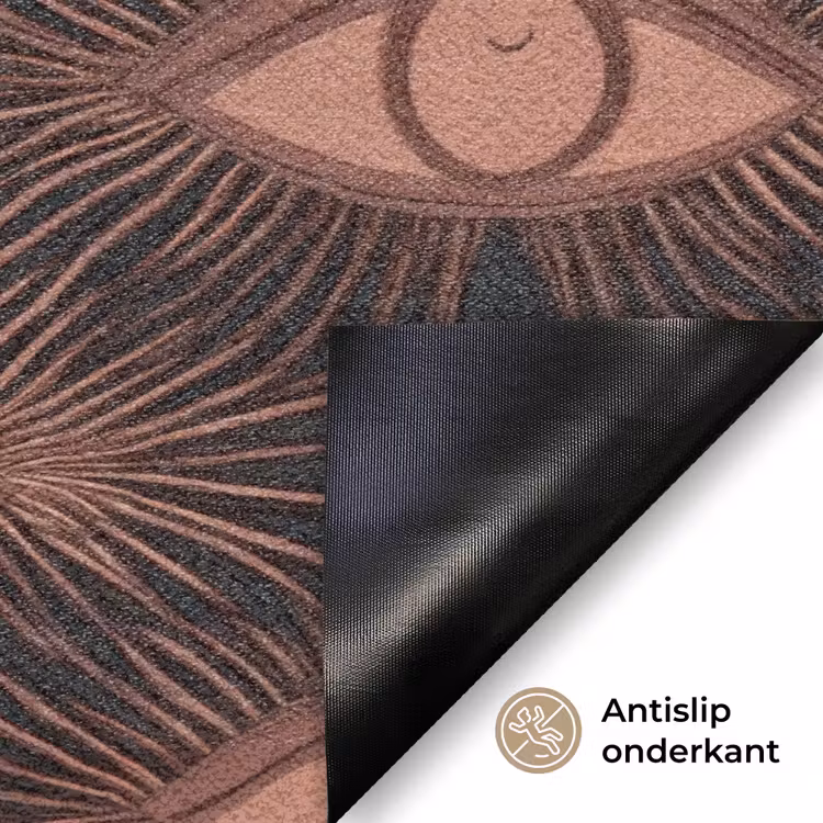 Boheems - Oog - Bruin Deurmat klein 898 -antislip_NL