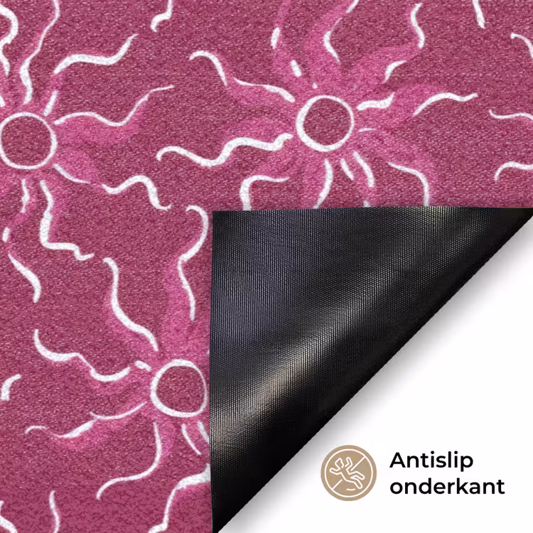 Bohemian - Zon - Magenta Deurmat klein 898 -antislip_NL