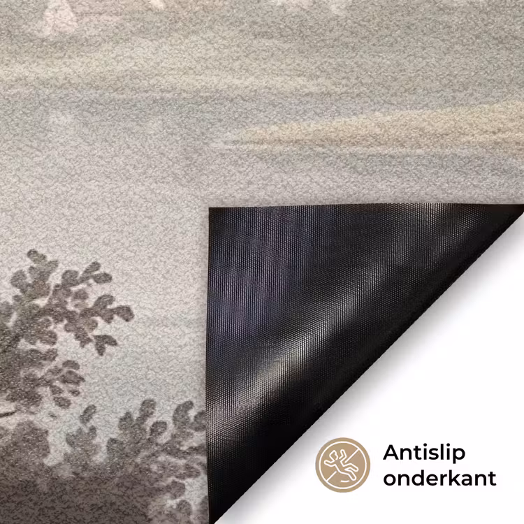 Bomen - Meer - Bergen - Illustratie Deurmat klein -antislip_NL