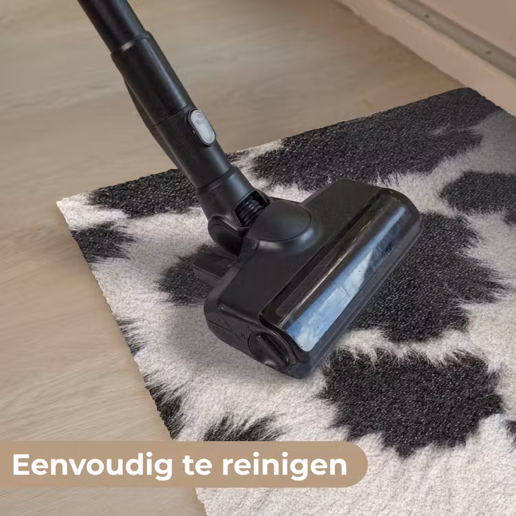 Bont - Textuur - Zwart - Wit Deurmat klein -reinigen_NL