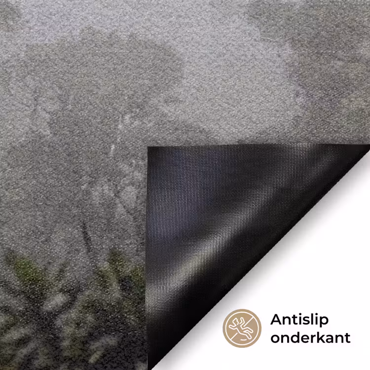 Boom - Mistig - Bos - Groen - Natuur Deurmat klein -antislip_NL