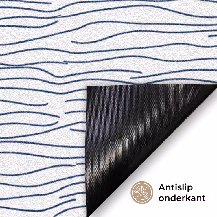 Boot - Water - Rood - Illustratie - Minimalistisch Deurmat klein -antislip_NL