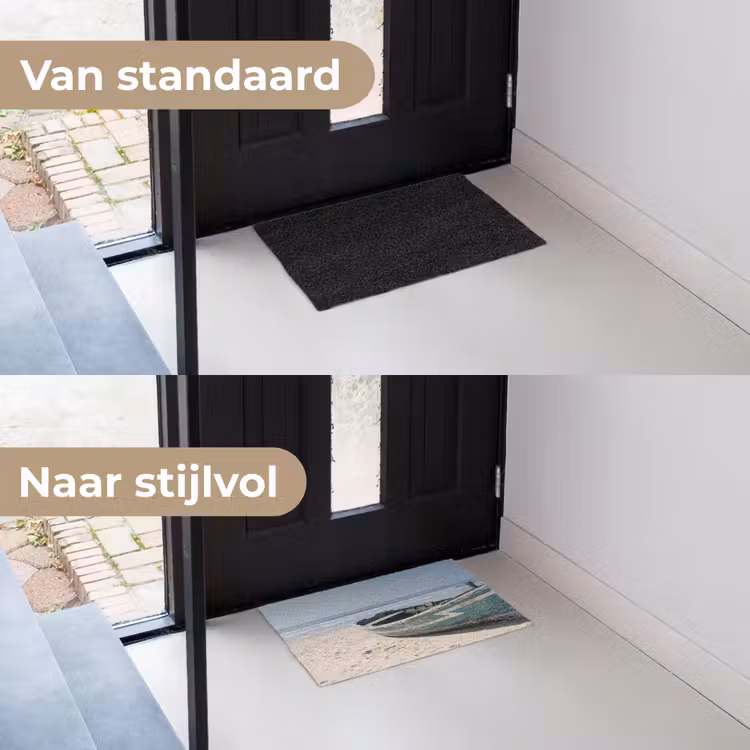 Boot - Zandstrand - Zee Deurmat klein -voor-na_NL