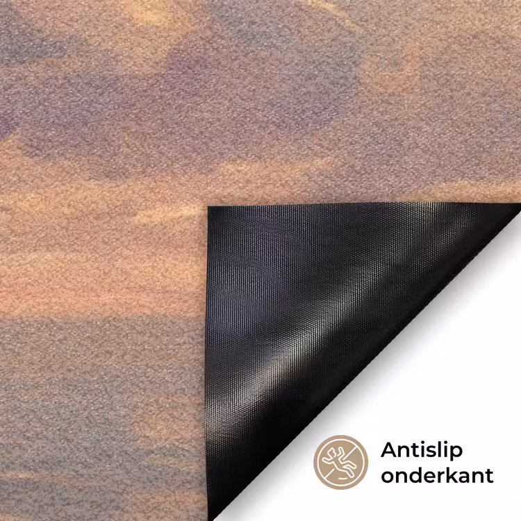 Boot - Zonsondergang - Zee - Natuur - Goud Deurmat klein -antislip_NL