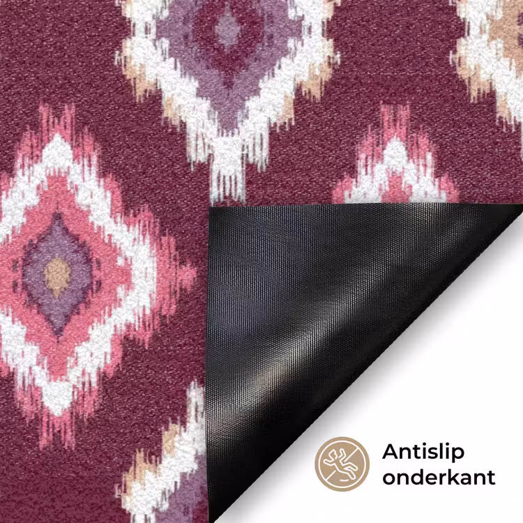 Bordeaux - Patroon - Abstract Deurmat klein 898 -antislip_NL