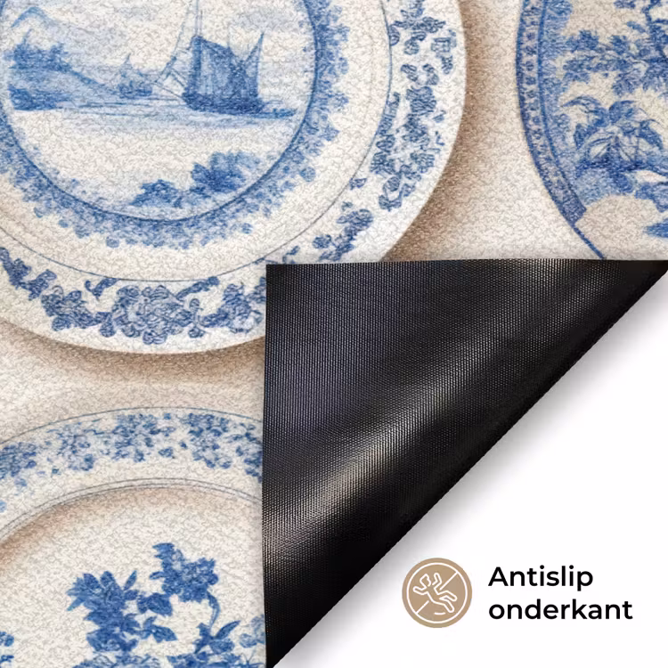 Borden - Bomen - Planten - Blauw Deurmat klein 898 -antislip_NL