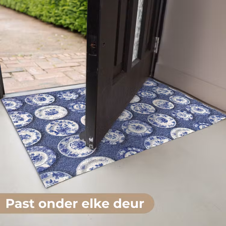 Borden - Floraal - Blauw Deurmat klein 898 -USP_NL