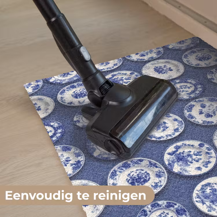 Borden - Floraal - Blauw Deurmat klein 898 -reinigen_NL