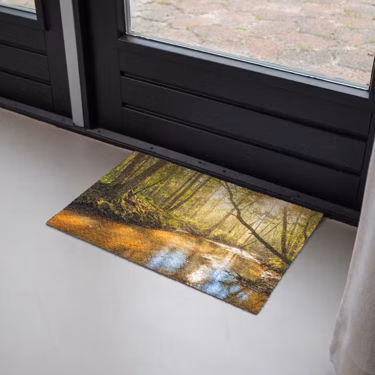 Bos - Beek - Zonlicht - Natuur - Groen Deurmat klein -sfeer2