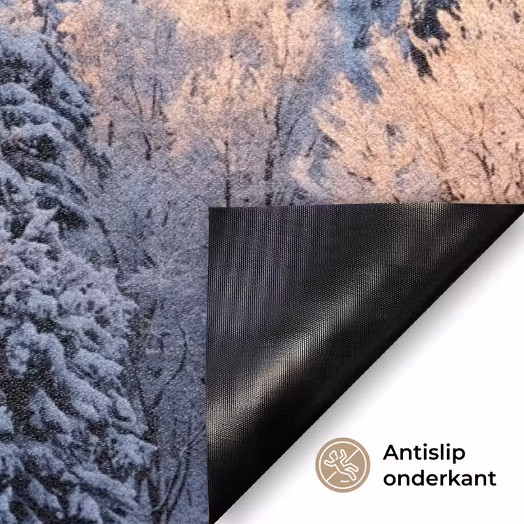 Bos - Bergen - Goud - Winter - Warm Deurmat klein -antislip_NL