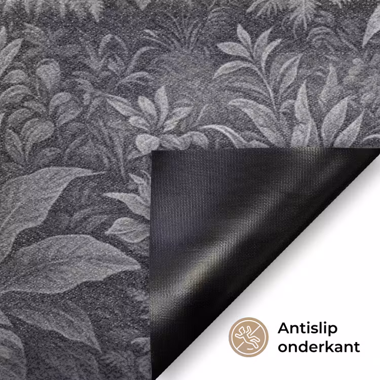 Bos - Hert - Zwart - Wit Deurmat klein -antislip_NL