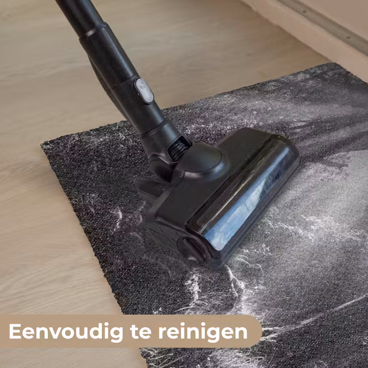 Bos - Lichtstralen - Natuur - Zwart-wit Deurmat klein -reinigen_NL