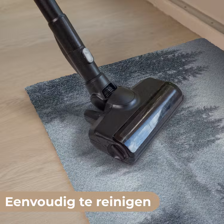 Bos - Meer - Mist - Natuur - Grijs Deurmat klein -reinigen_NL