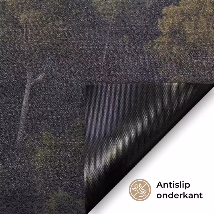 Bos - Mist - Natuur - Groen Deurmat klein -antislip_NL
