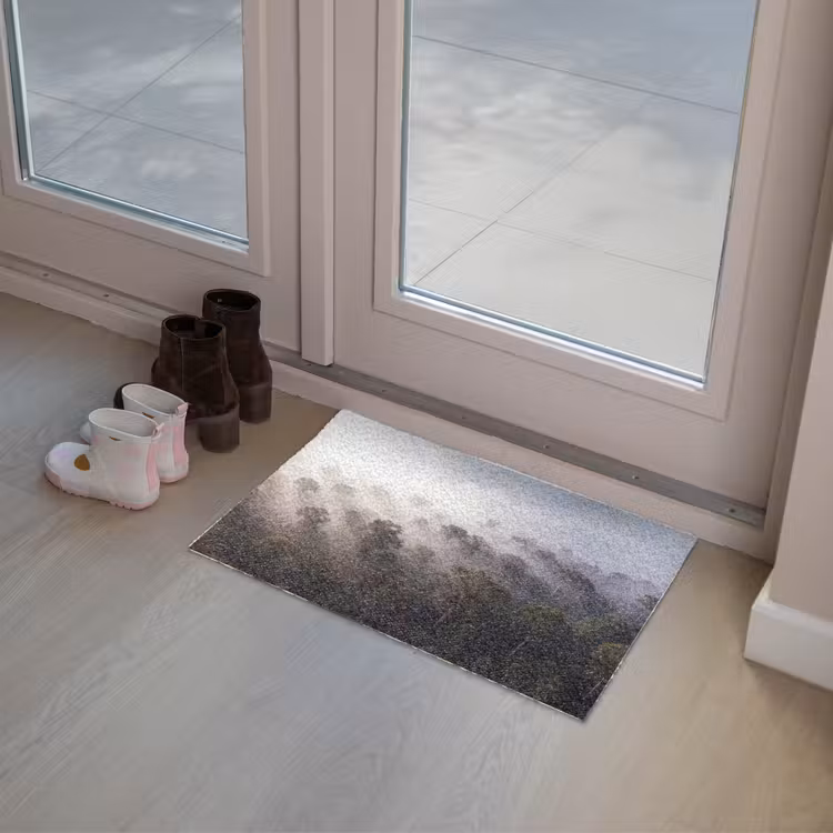 Bos - Mist - Natuur - Groen Deurmat klein -sfeer3