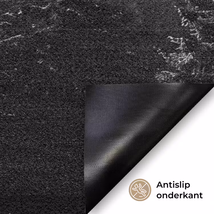 Bos - Mist - Winter - Monochroom - Natuur Deurmat klein -antislip_NL