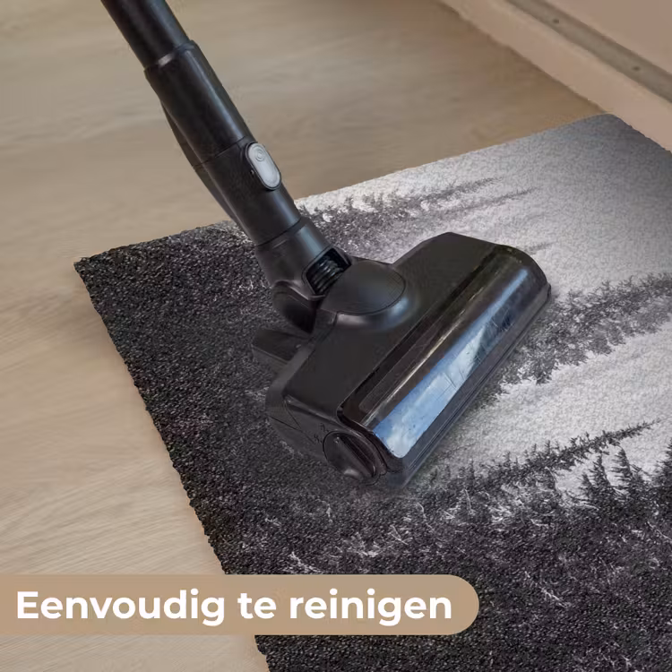 Bos - Mist - Winter - Monochroom - Natuur Deurmat klein -reinigen_NL