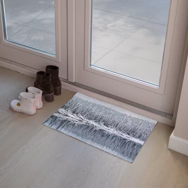 Bos - Reflectie - Meer - Winter - Serene Deurmat klein -sfeer3