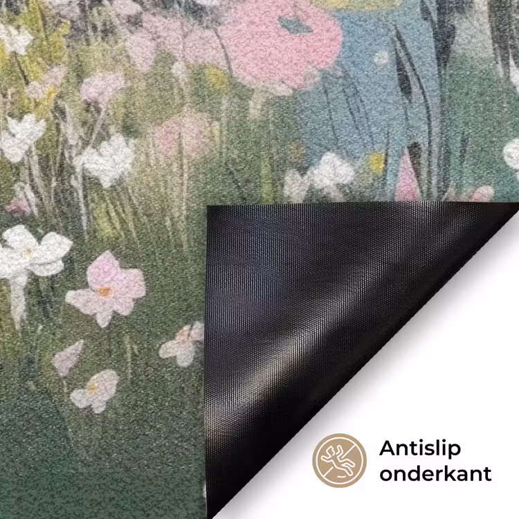 Bos - Schilderstijl - Kleurrijk Deurmat klein -antislip_NL