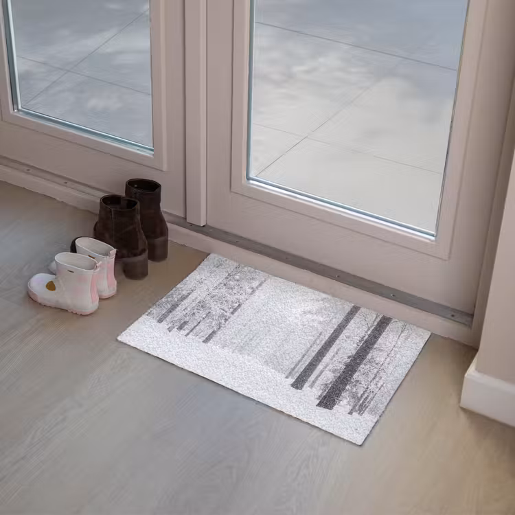 Bos - Sneeuw - Pad - Winter - Stilte Deurmat klein -sfeer3
