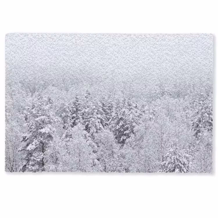 Bos - Sneeuw - Winter - Natuur - Wit Deurmat klein -zkaufland3d