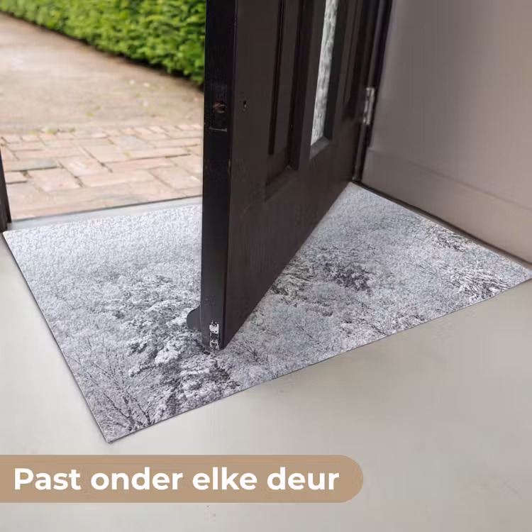 Bos - Sneeuw - Winter - Natuur - Wit Deurmat klein -USP_NL