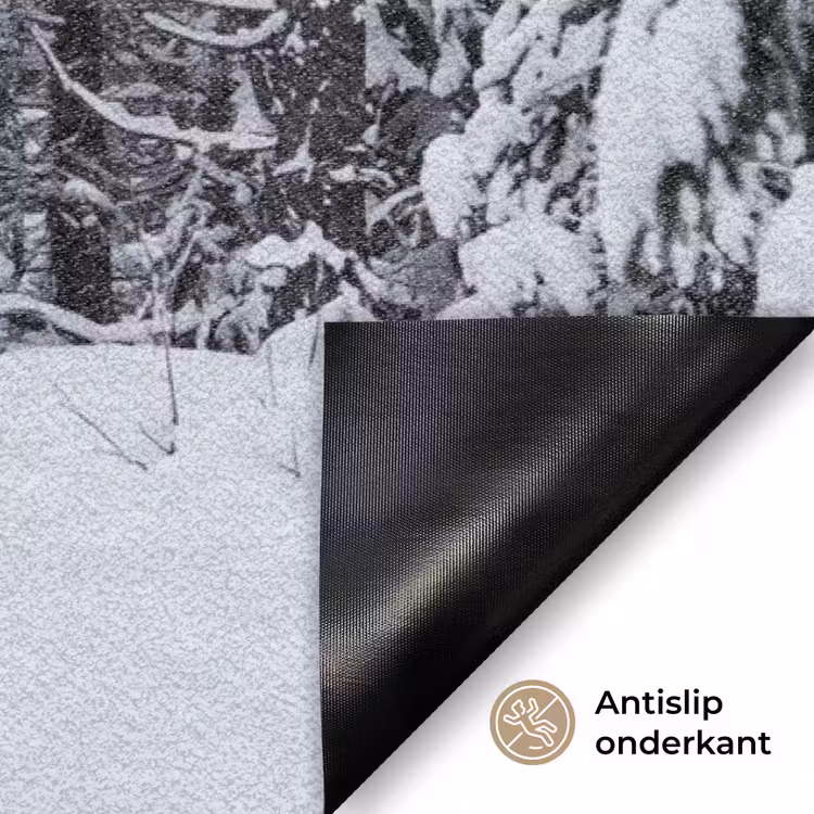 Bos - Winter - Sneeuw - Pad - Natuur Deurmat klein -antislip_NL