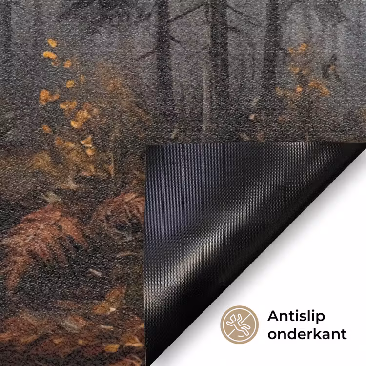 Bospad - Herfstbladeren - Natuur - Schilderachtig - Oranje Deurmat klein -antislip_NL