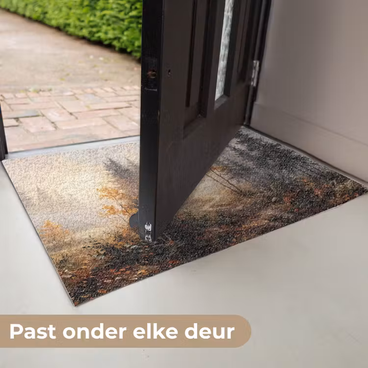 Bospad - Herfstbladeren - Natuur - Schilderachtig - Oranje Deurmat klein -USP_NL